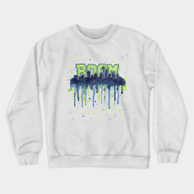 Seattle 12th Man Shirt Crewneck Sweatshirt by Olechka